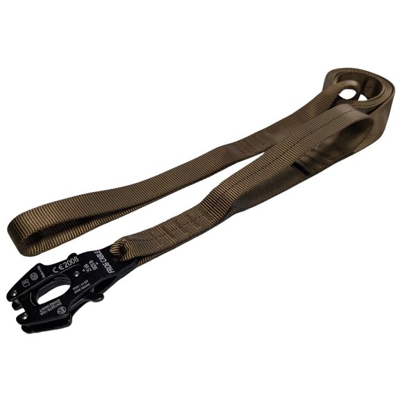 Heavy Duty Dog Double Handle Leash Quick Release Kong Frog Clip Coyote Brown